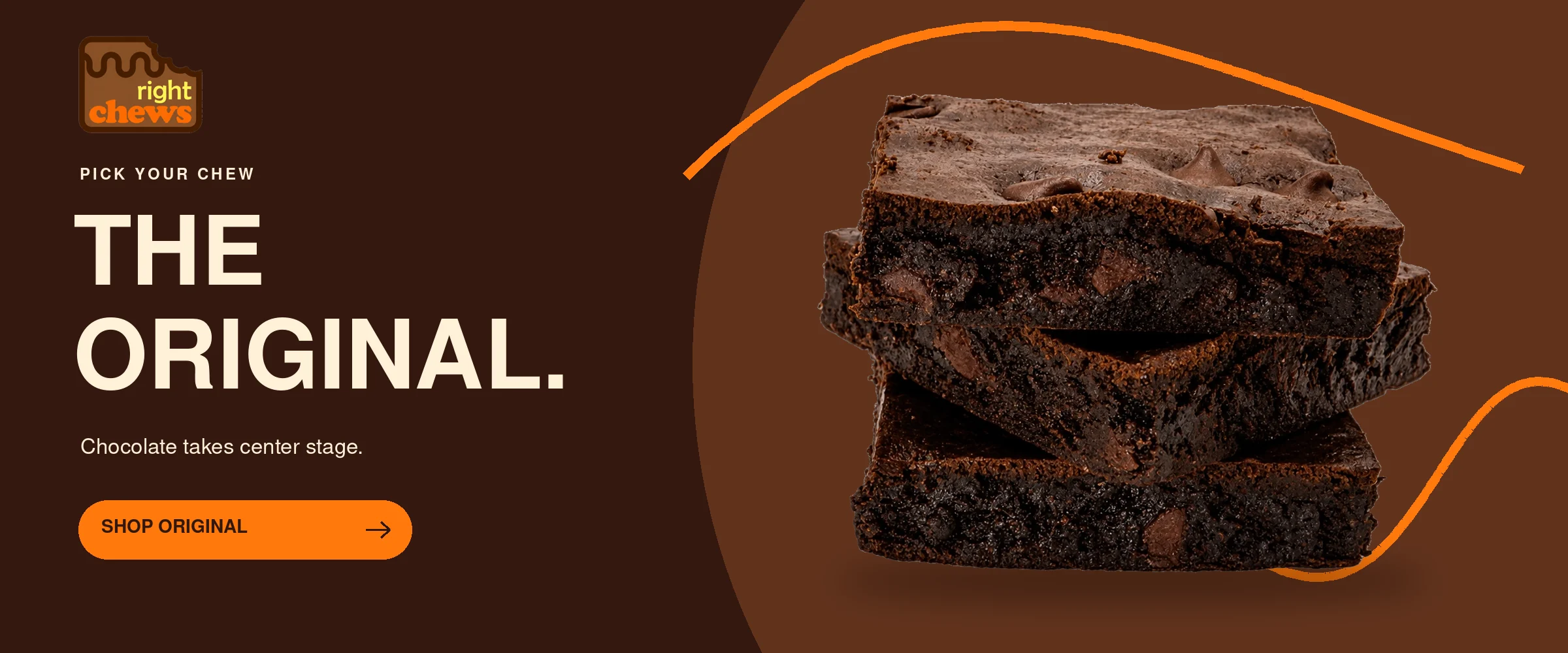 The Original. Chocolate takes center stage.